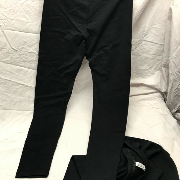 NEW 2 Pack American Apparel Black Leggings Tights Size M Cotton Spandex Yoga M - Picture 6 of 10